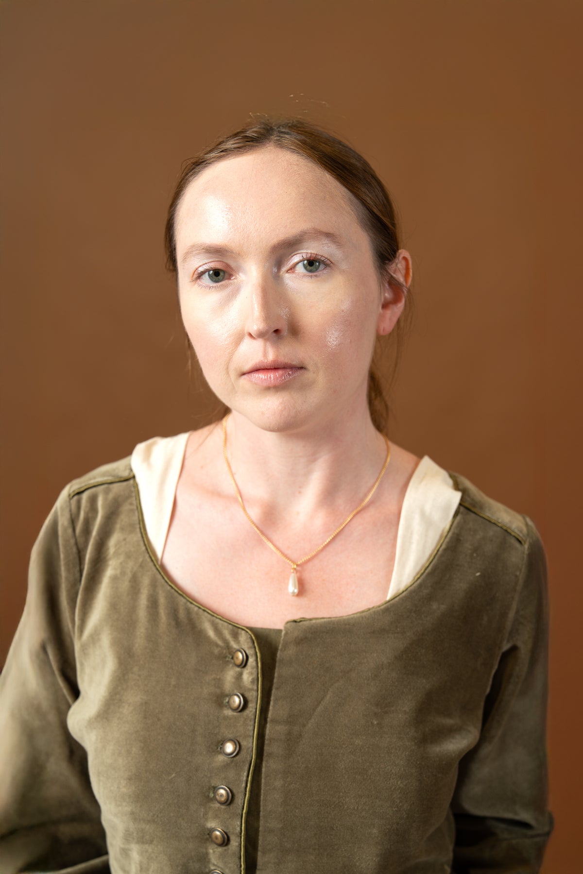 Velvet cotehardie Christina, green