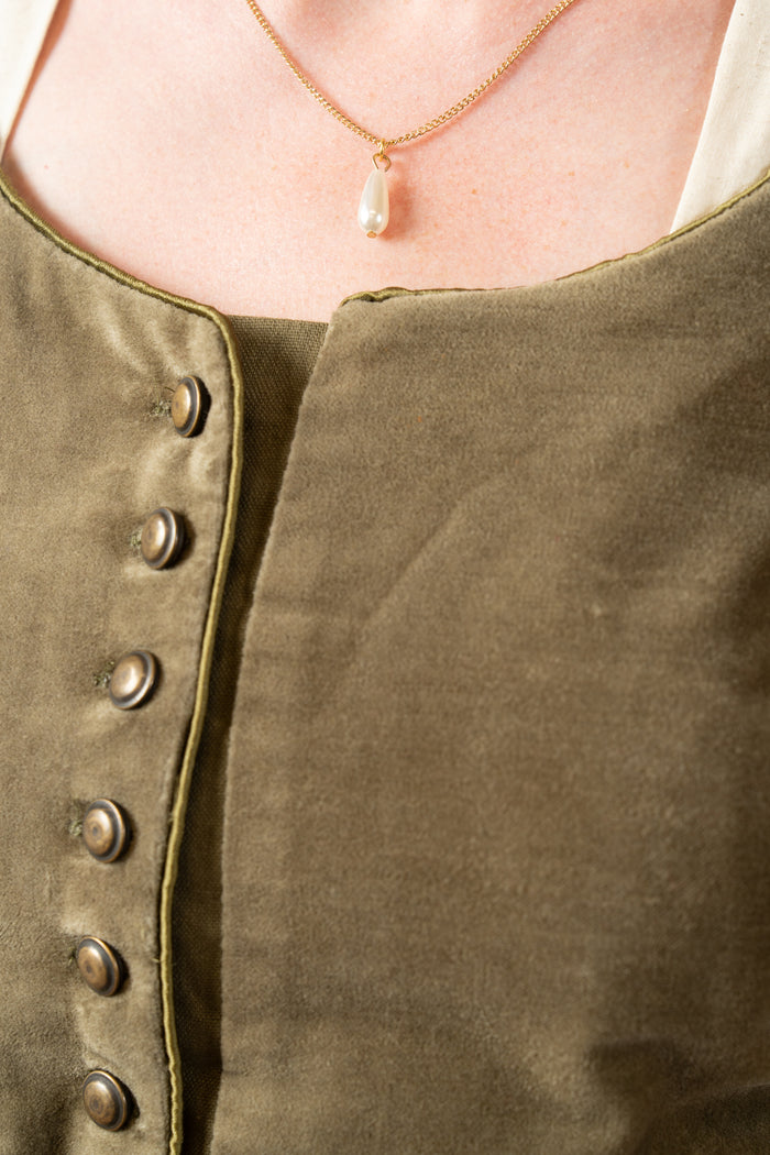 Velvet cotehardie Christina, green