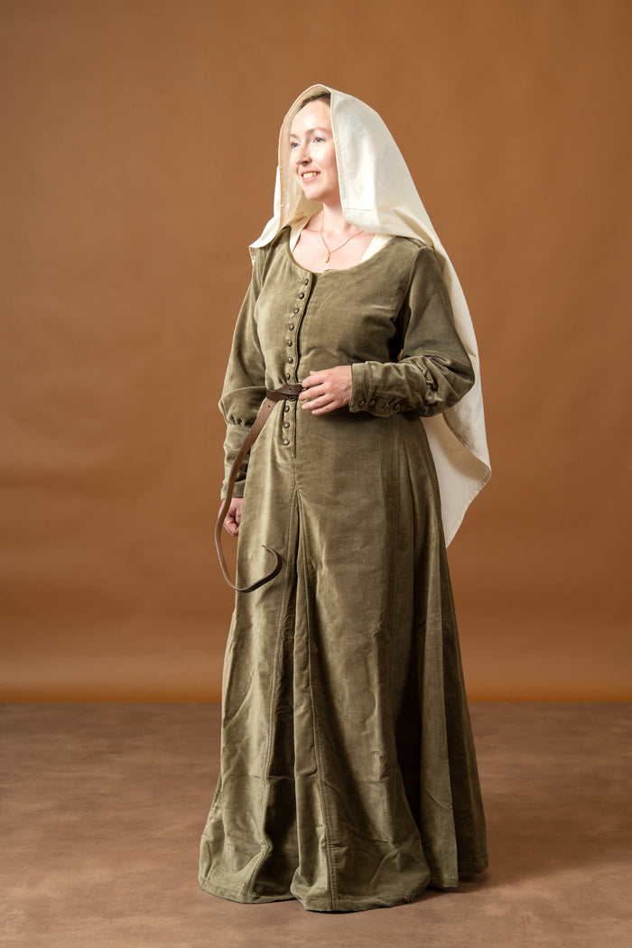Velvet cotehardie Christina, green