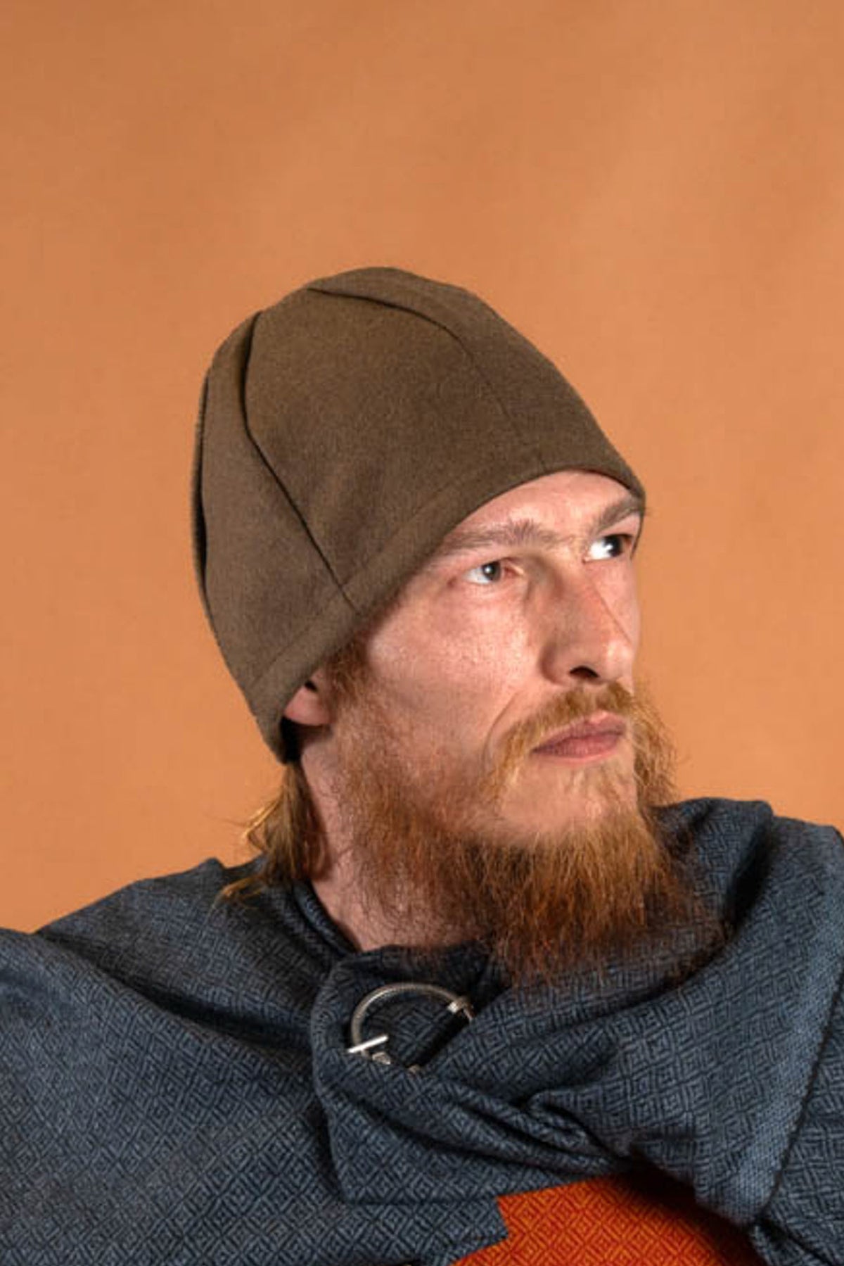 Viking cap, Birka, 100% wool, brown