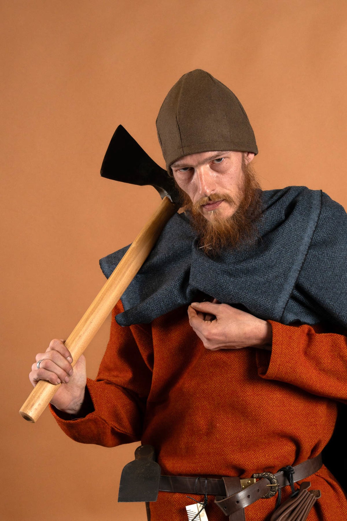 Viking Axe, Hand-Forged Steel, Type F, semi-sharp