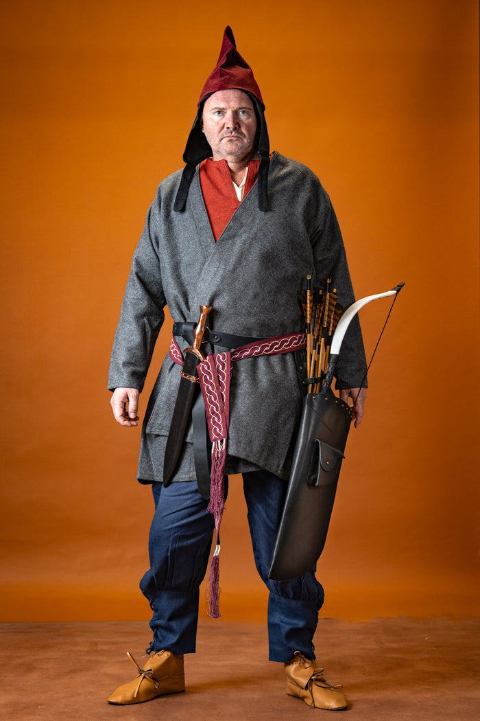 Viking caftan Loki (grey), wool blend