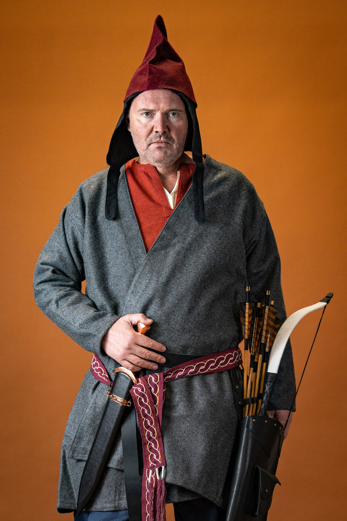 Viking caftan Loki (grey), wool blend