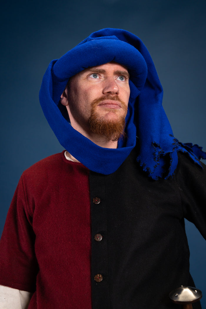 Chaperon Jan van Eyck, wool, blue