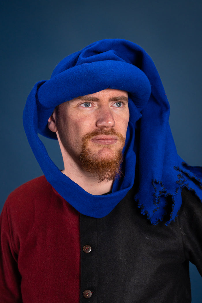 Chaperon Jan van Eyck, wool, blue