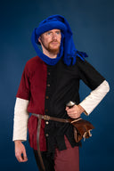 Surcoat Aleran, left, black, wool mix