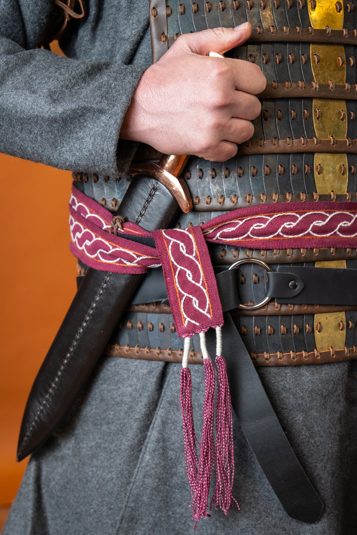 Viking belt Elina, red, 235 cm