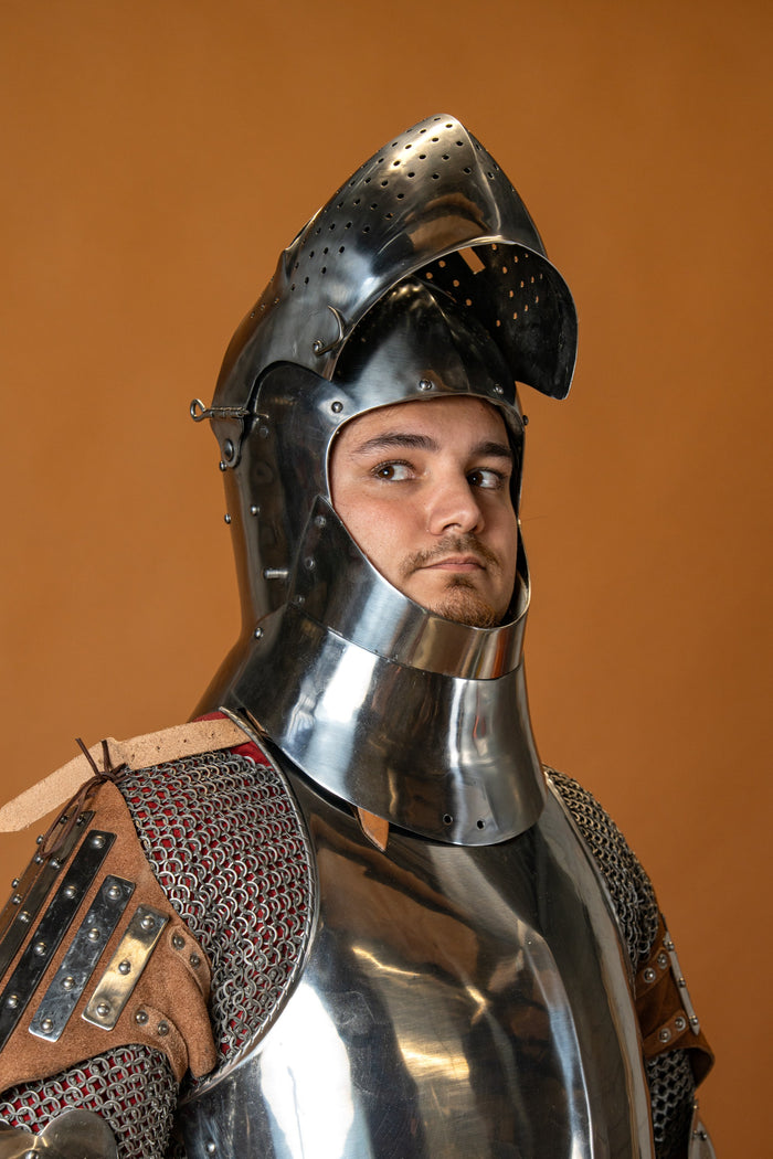 Great bascinet (1400–1450), 2 mm (battle-ready)