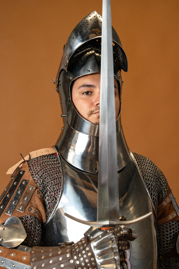 Great bascinet (1400–1450), 2 mm (battle-ready)