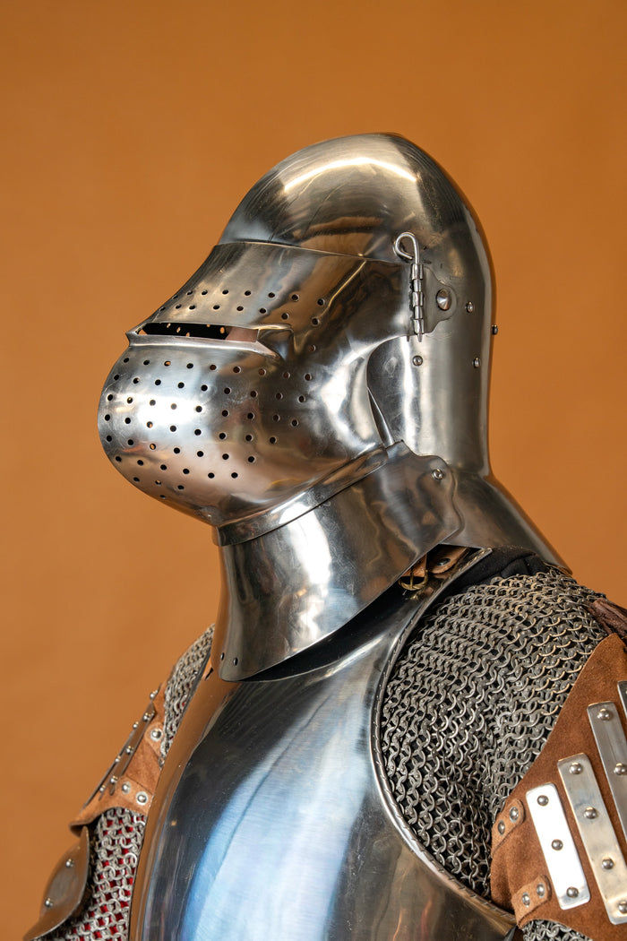 Great bascinet (1400–1450), 2 mm (battle-ready)
