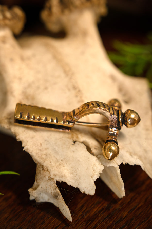 2nd century Romano-Germanic fibula, brass