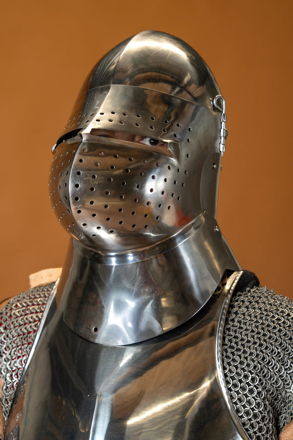 Great bascinet (1400–1450), 2 mm (battle-ready)