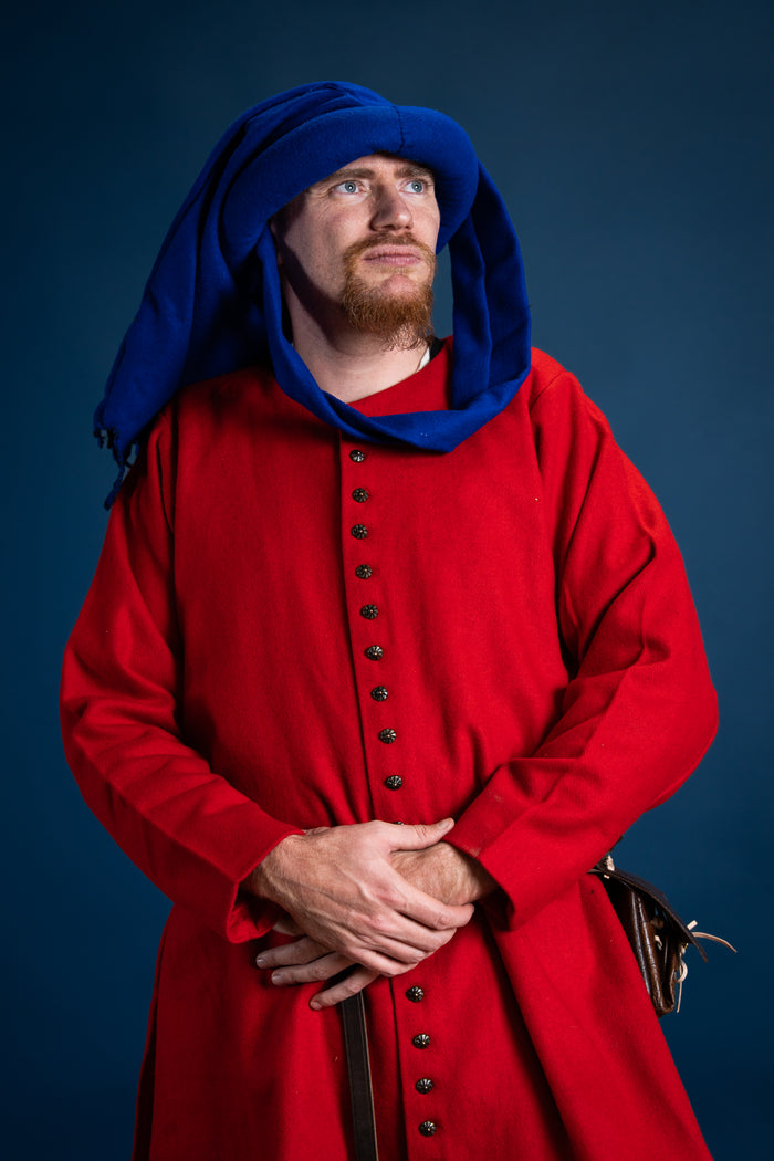 Chaperon Jan van Eyck, wool, blue