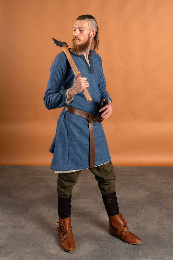 Viking tunic Guthrum, wool, blue