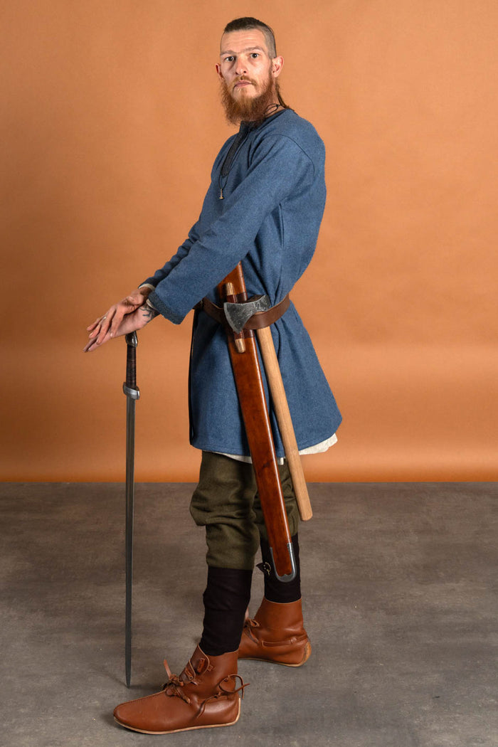 Viking tunic Guthrum, wool, blue