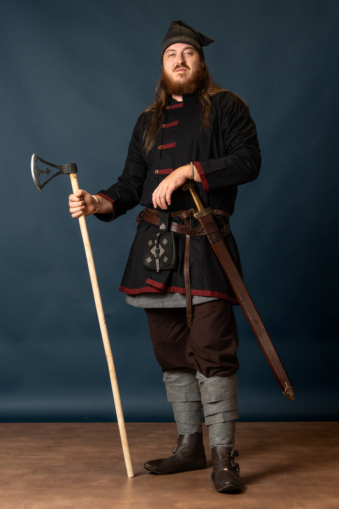 Rusvik kaftan Jakub, black/burgundy
