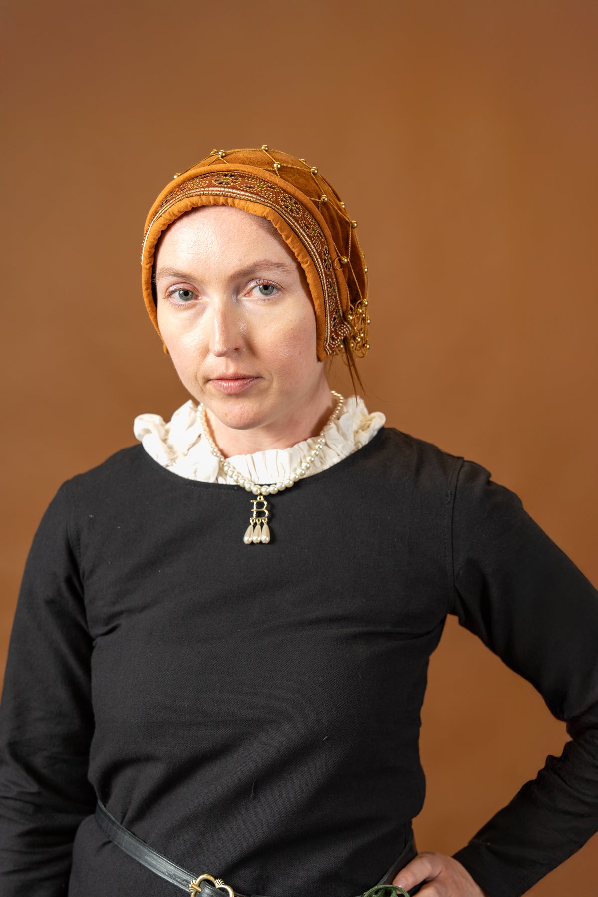 Hairnet (caul) Isabeau, velvet, red