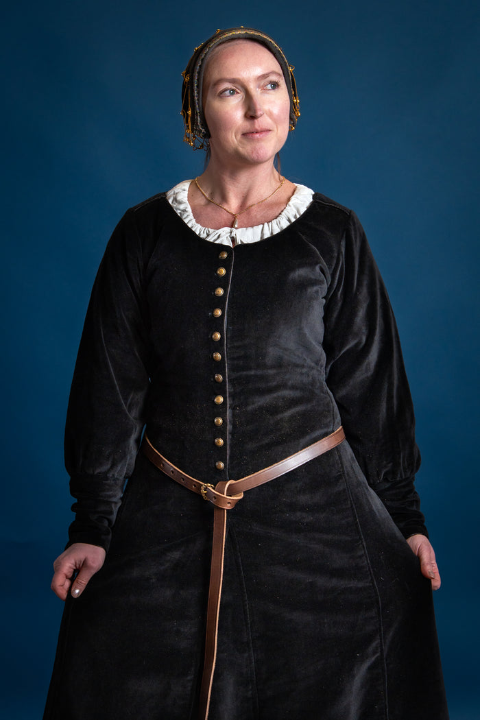 Hairnet (caul) Beatrice, velvet, dark brown