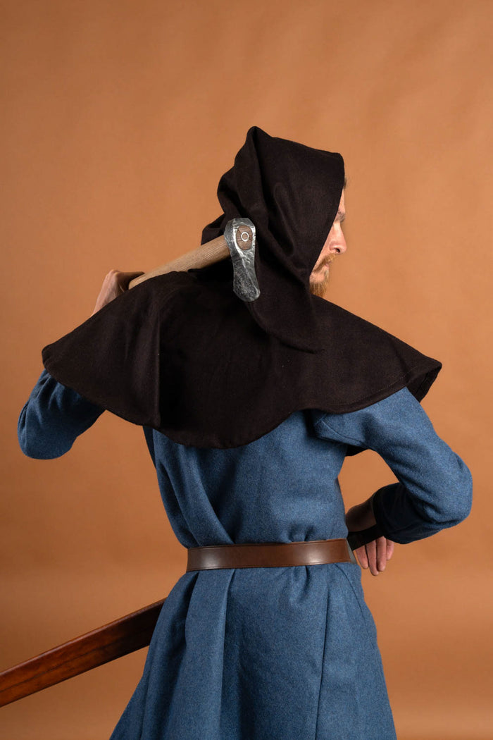 Chaperon Cucullus, wool blend, brown