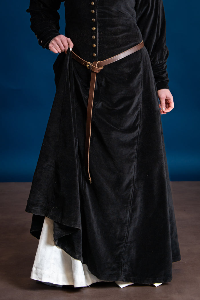 Velvet cotehardie Christina, black