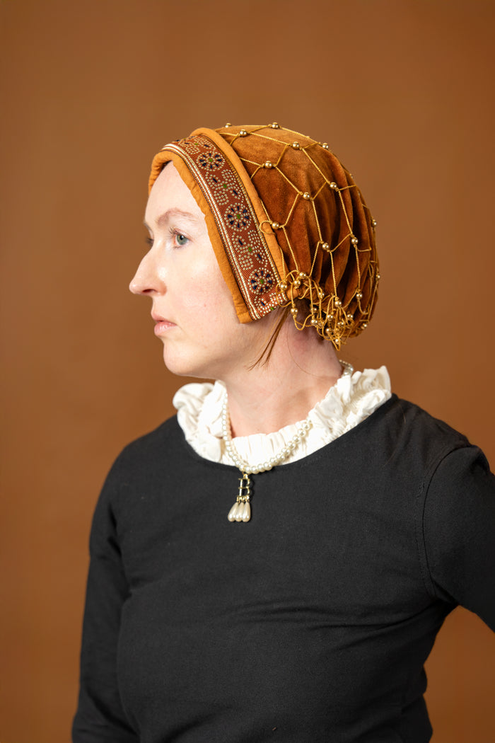 Hairnet (caul) Isabeau, velvet, red
