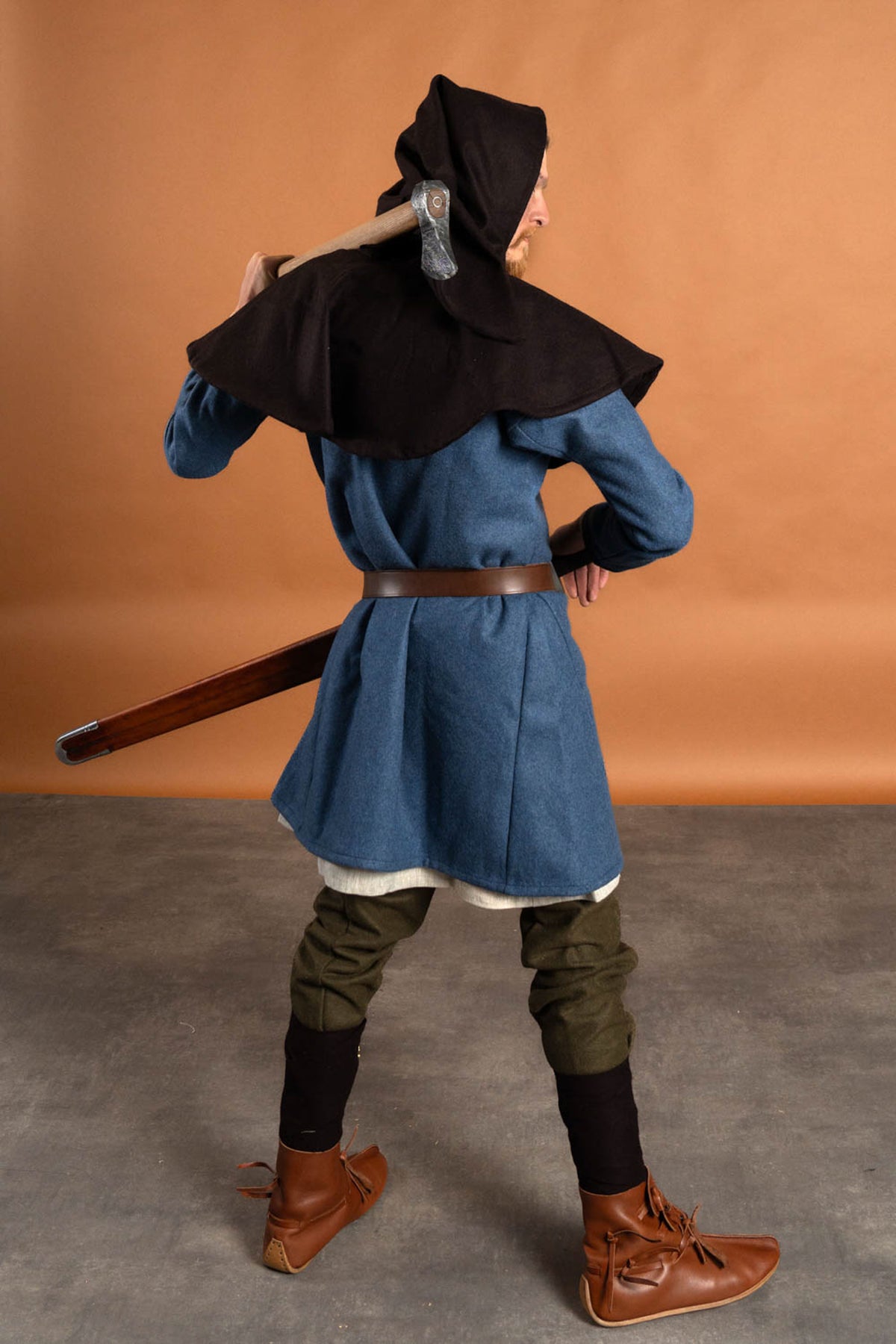 Viking tunic Guthrum, wool, blue