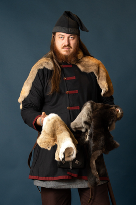 Rusvik kaftan Jakub, black/burgundy