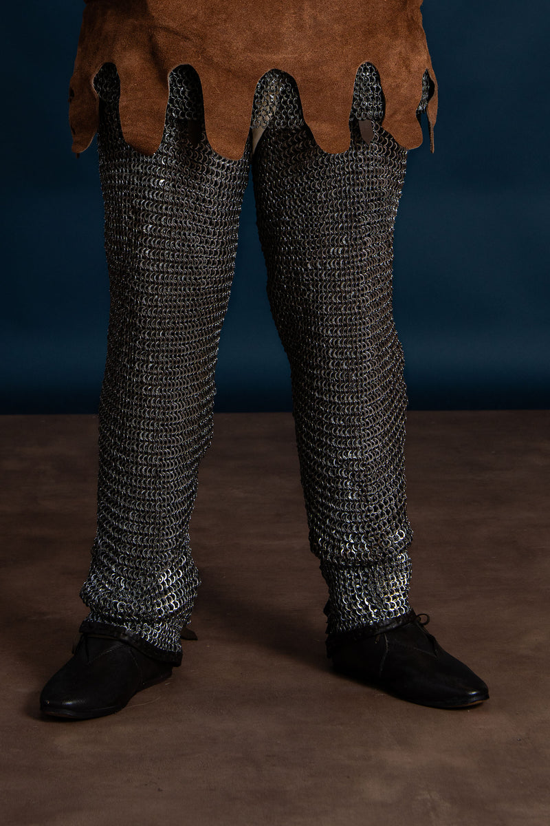 Chausses de mailles, anneaux plats, rivets ronds, 9 mm