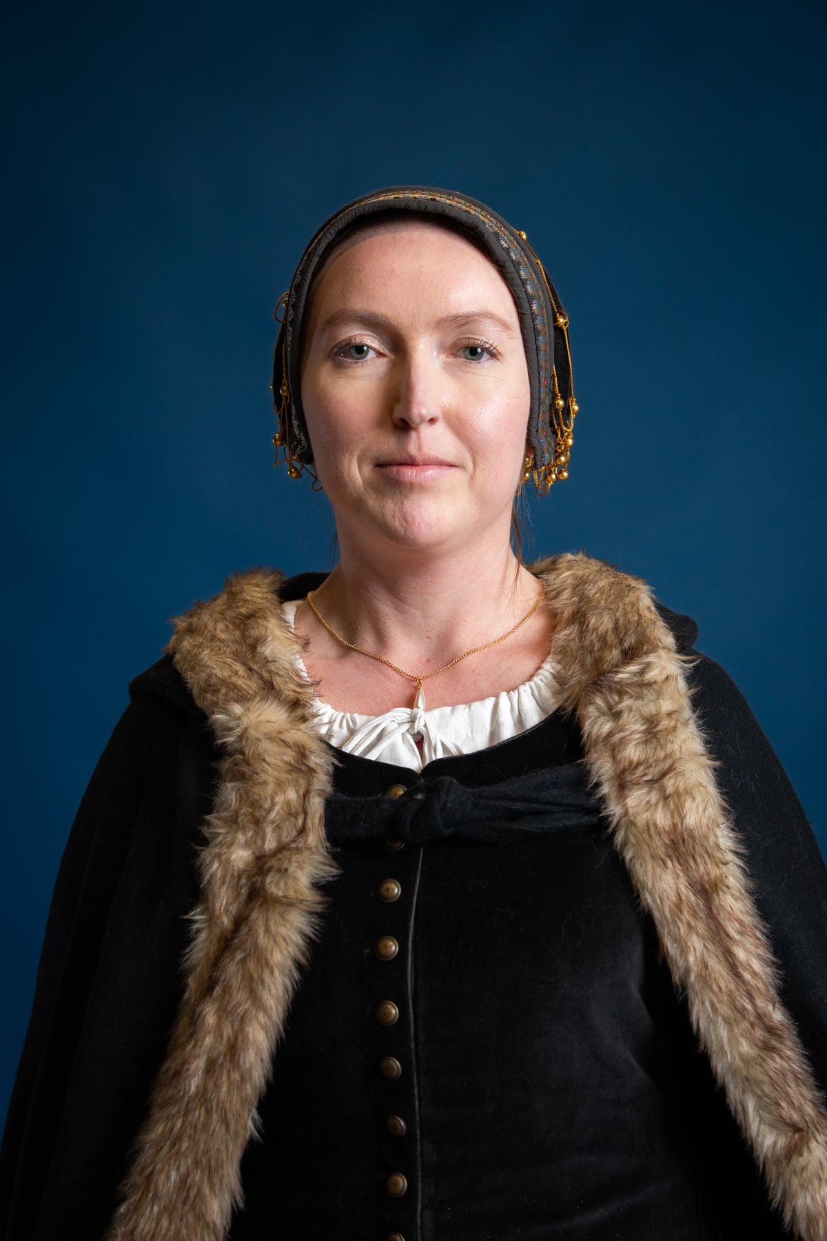 Hairnet (caul) Beatrice, velvet, dark brown