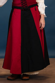 Landsknecht skirt Loreena, black-red