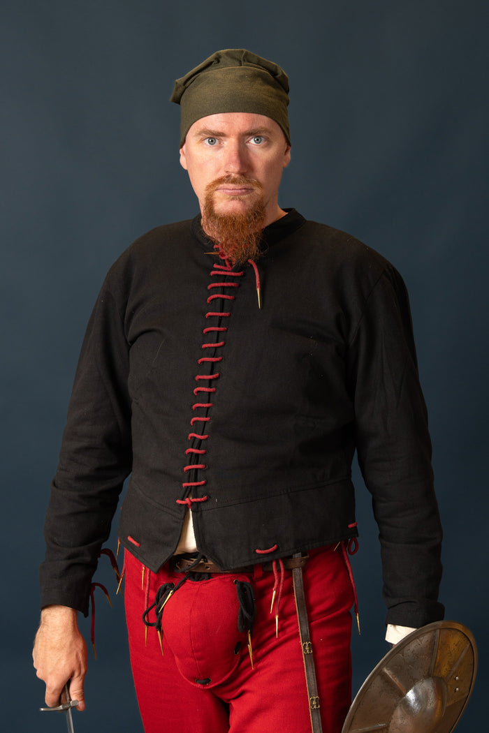 15th century arming doublet Bernhard, black