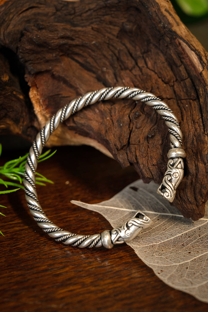 Gotland bracelet Viking, silvered, bronze