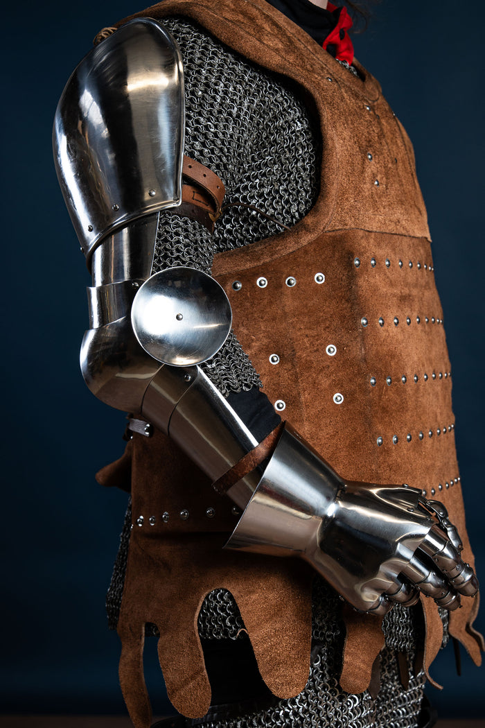 14th century vambraces, arm armour, 1.6 mm