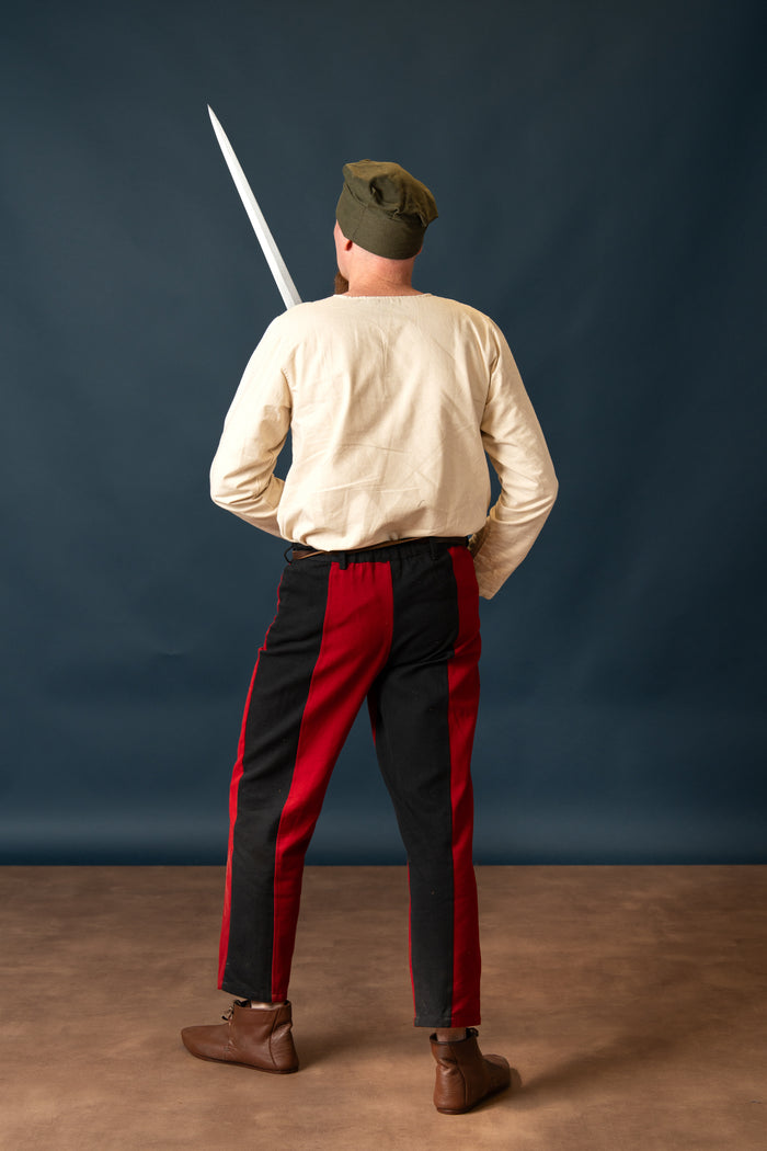 Landsknecht trousers Friedrich, red-black