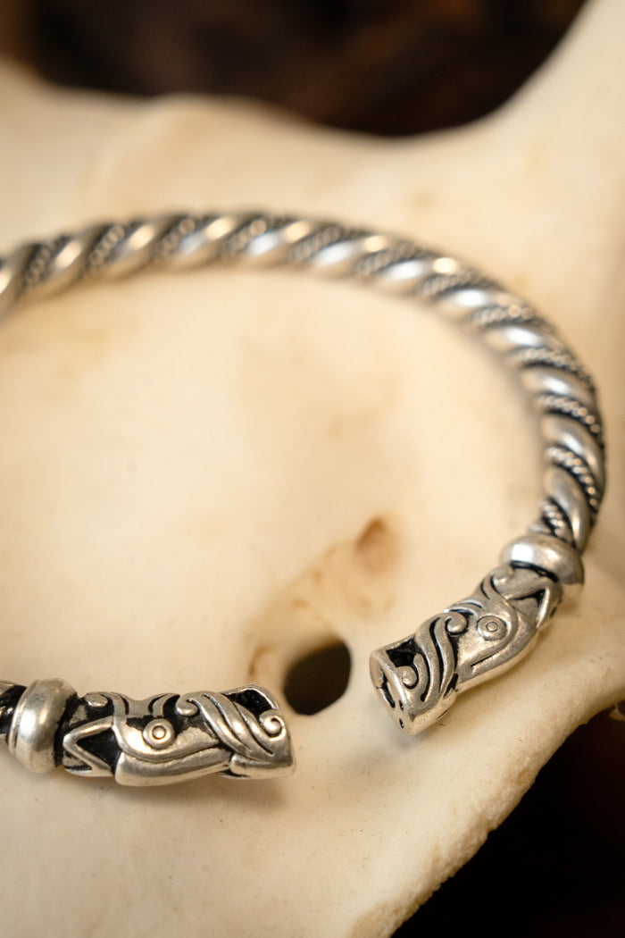 Gotland bracelet Viking, silvered, bronze