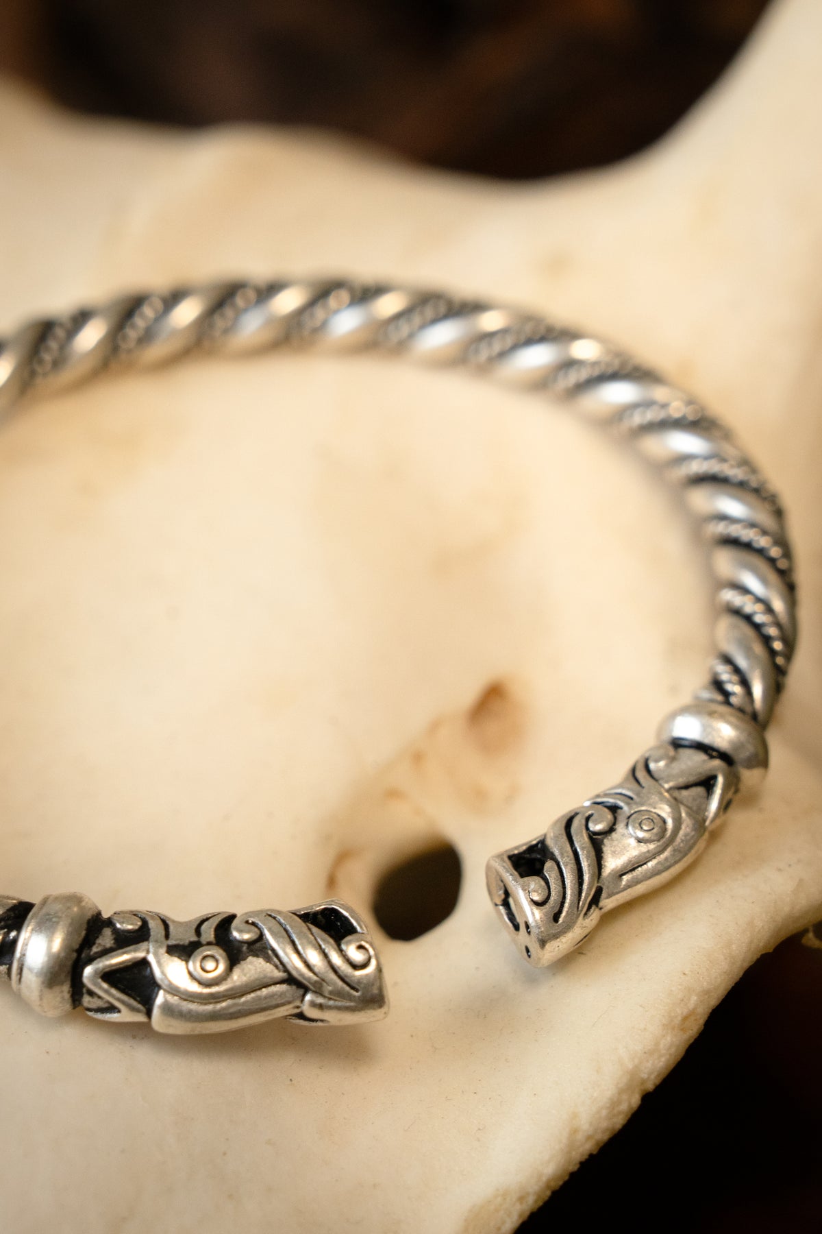 Gotland bracelet Viking, silvered, bronze