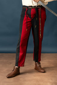Landsknecht trousers Friedrich, red-black