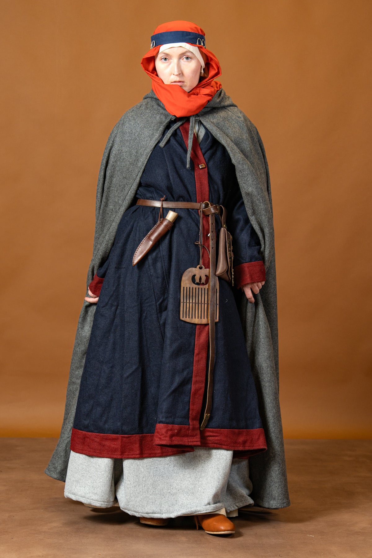 Cloak Hibernus, grey, wool mix