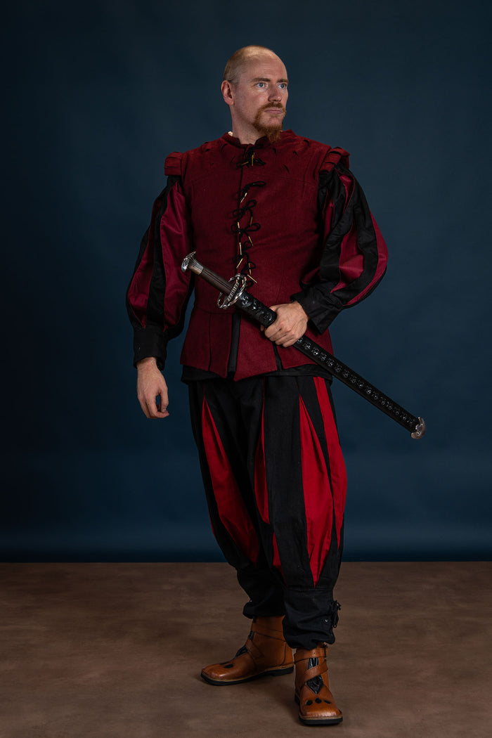 Landsknecht shirt, black/red