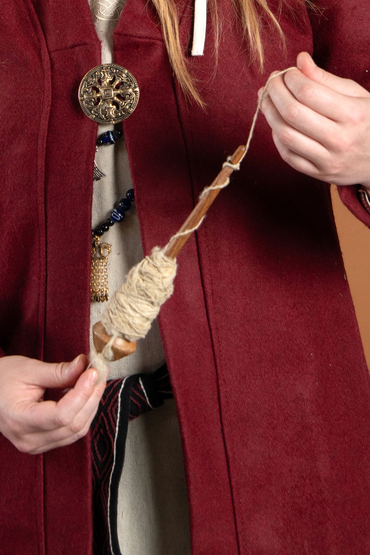 Medieval spinning whorl of clay
