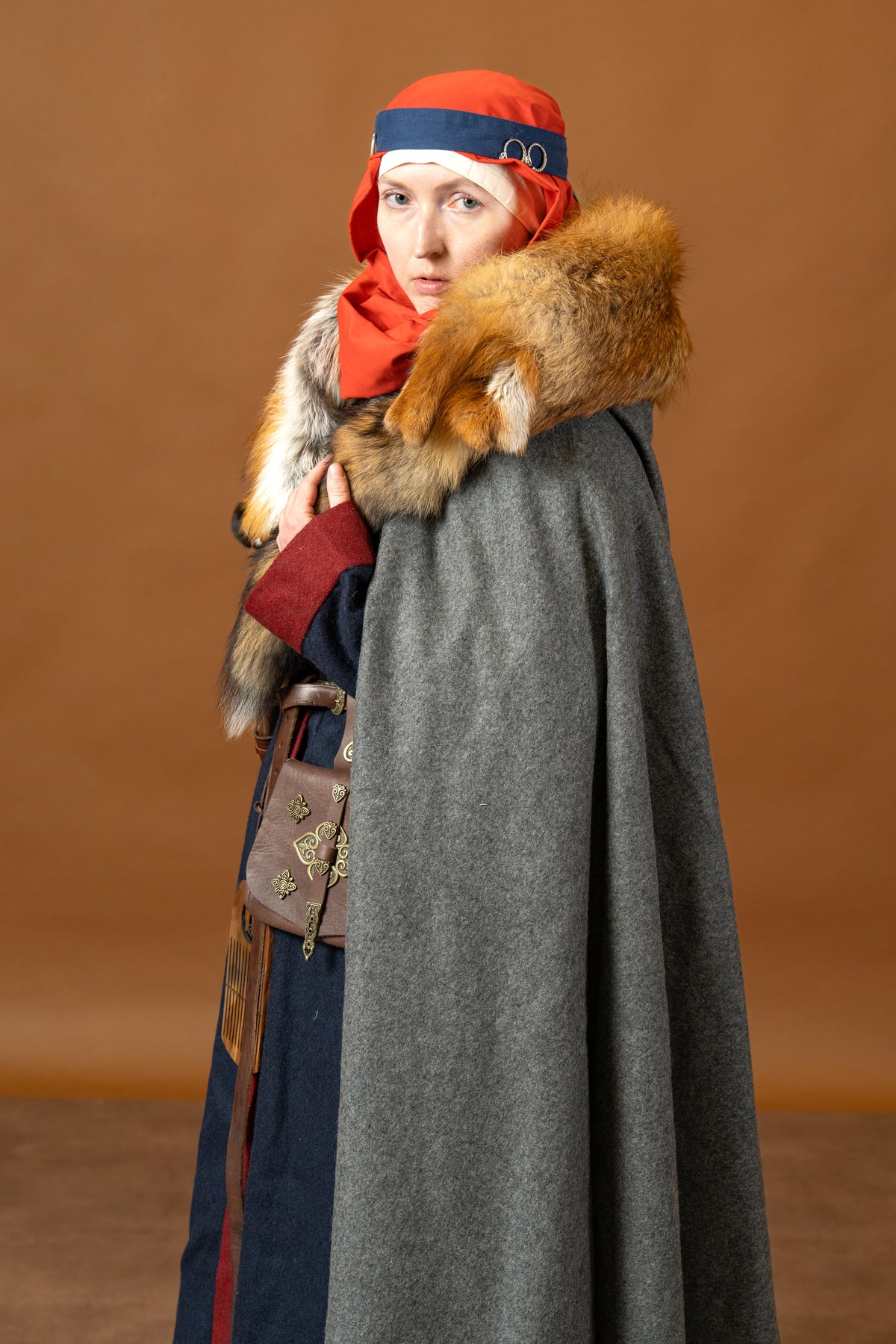 Cloak Hibernus, grey, wool mix