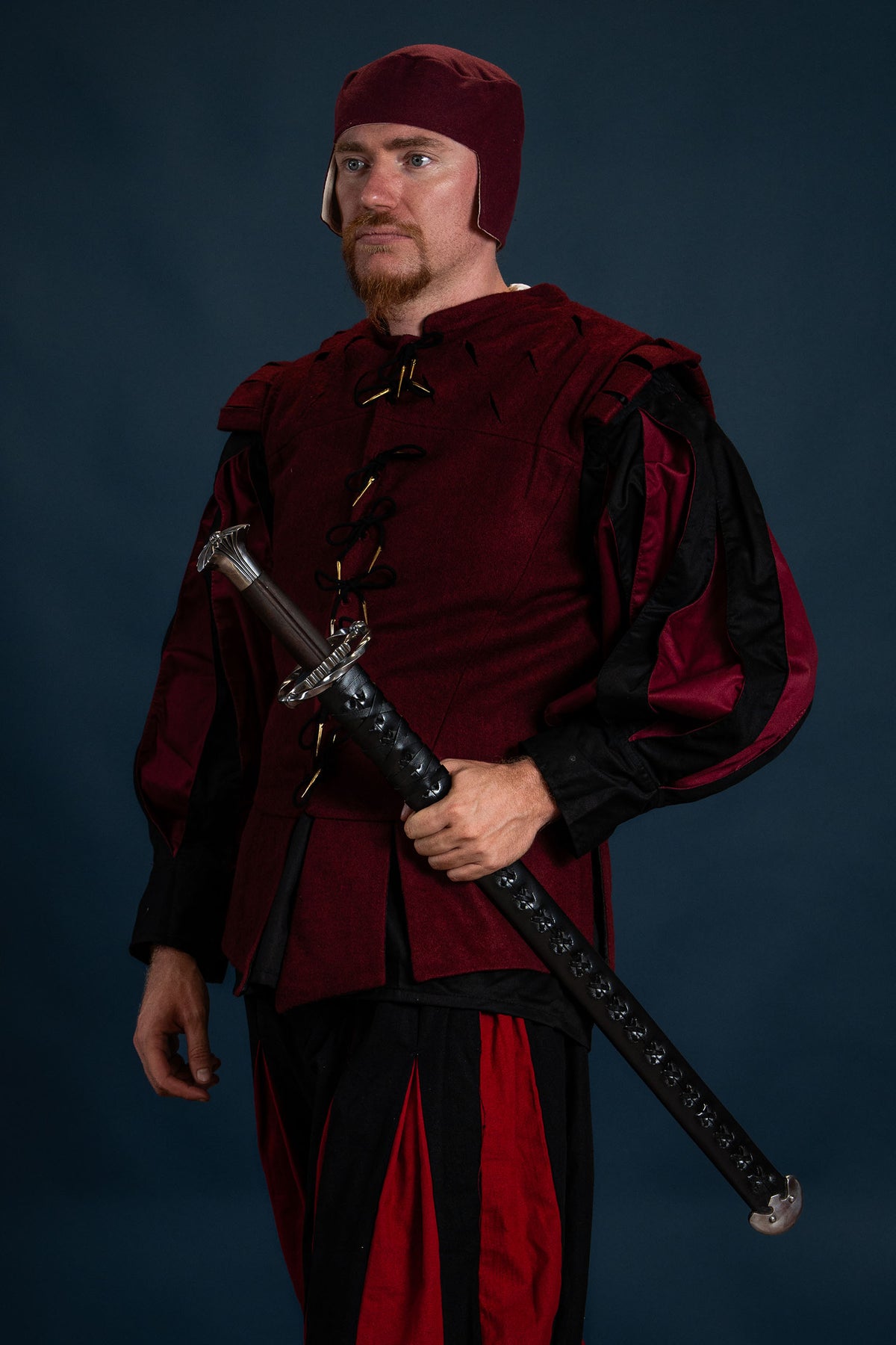 Landsknecht shirt, black/red