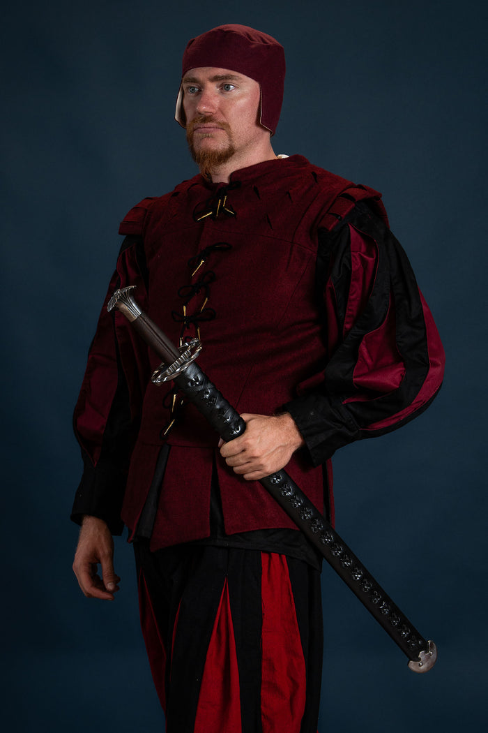 Landsknecht shirt, black/red