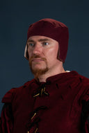 Renaissance cap Rafael, wool blend, red