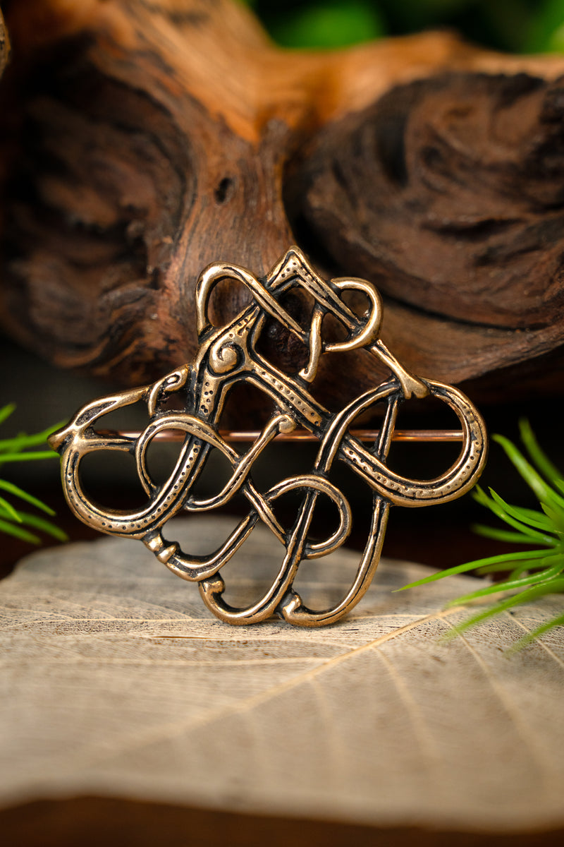 Wikińska brosza Trollaskógur, brąz