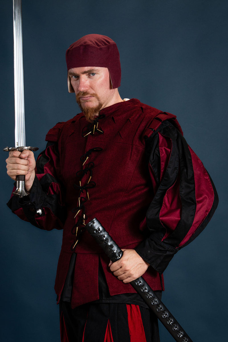 Doublet Columbus, rød, uldblanding