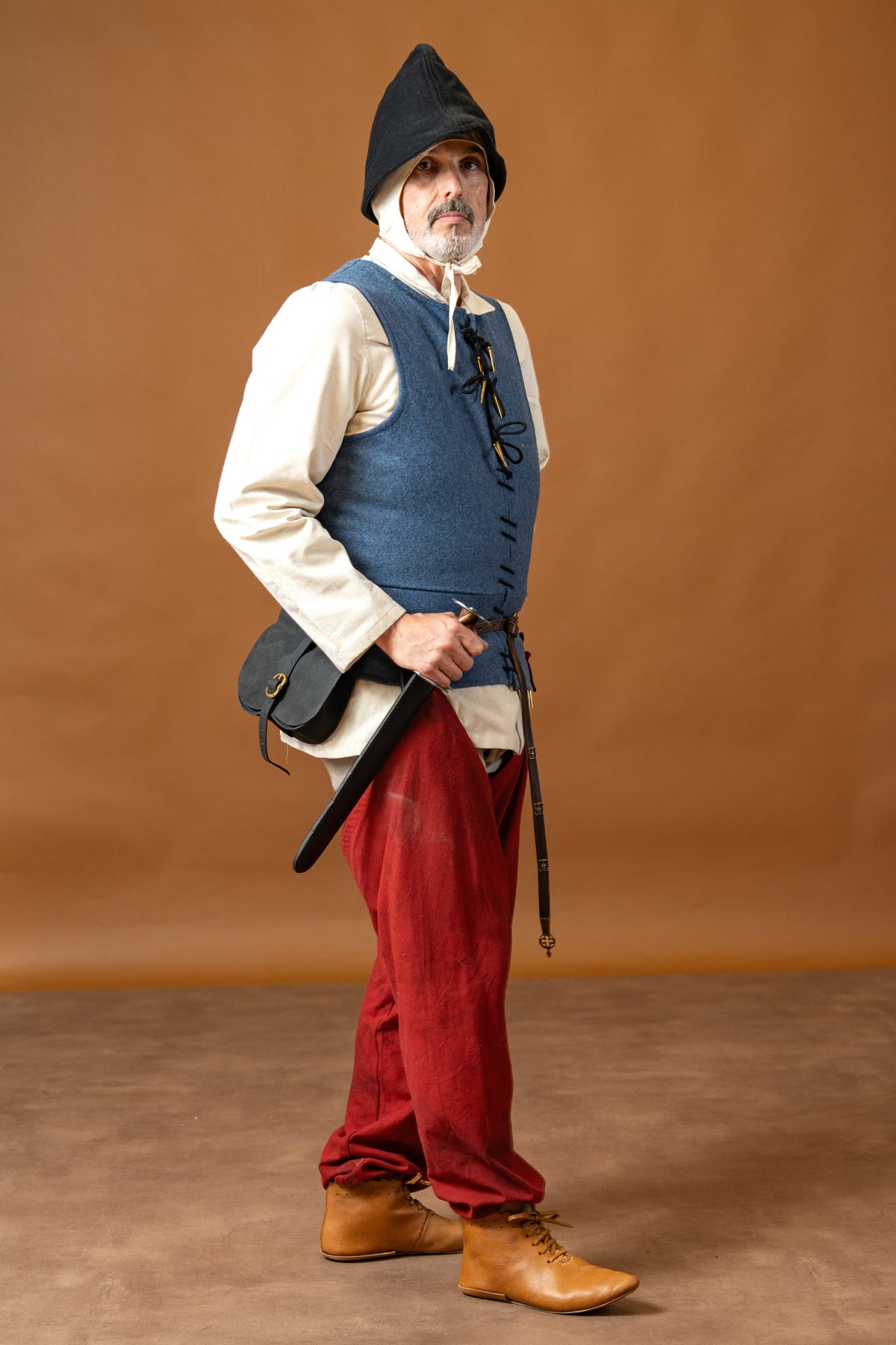14th-15th Century Pourpoint, Wool, Blue