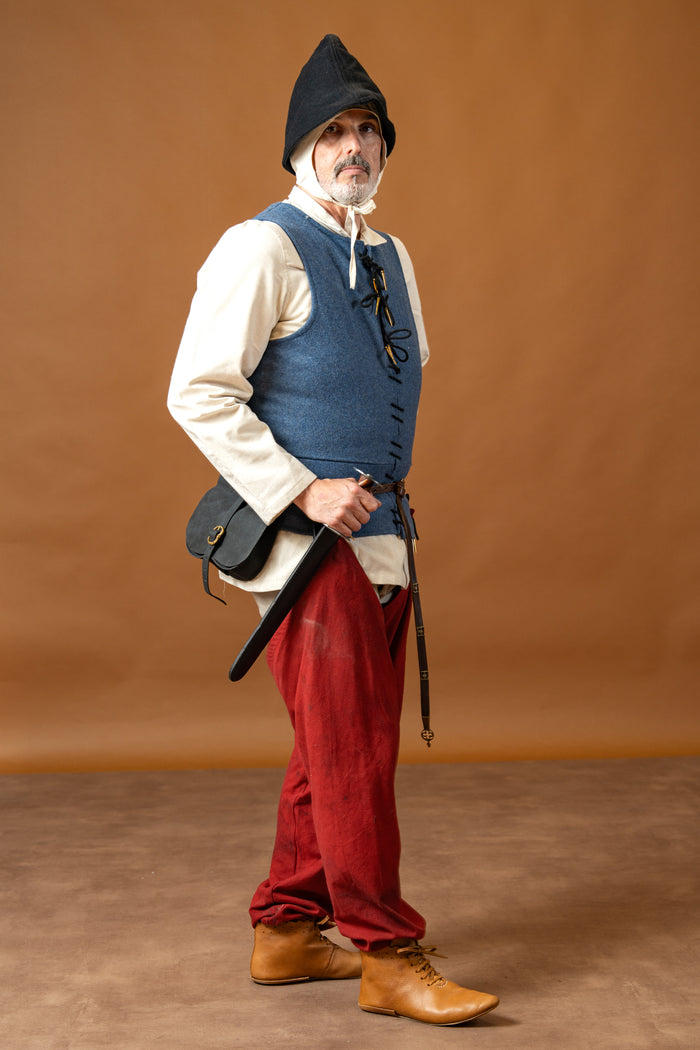 14th-15th Century Pourpoint, Wool, Blue