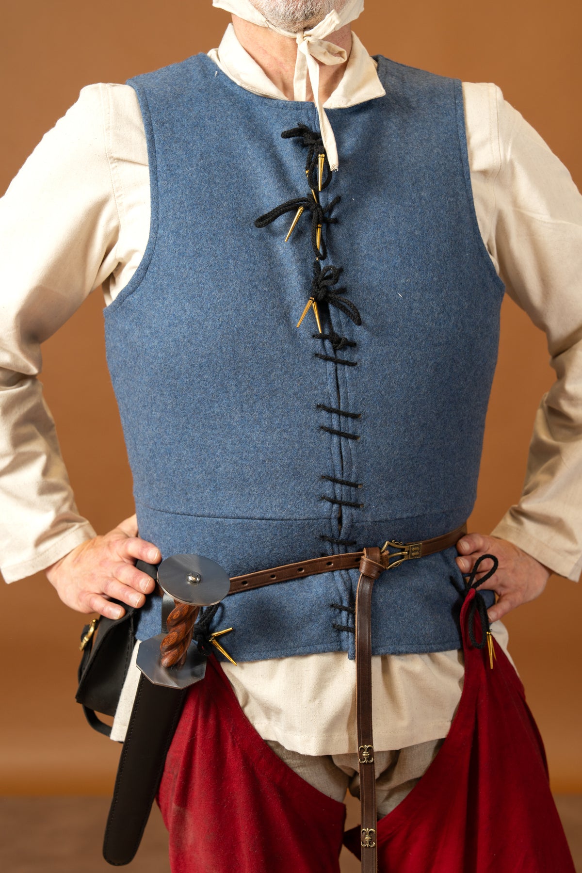 14th-15th Century Pourpoint, Wool, Blue