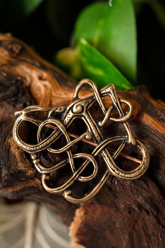 Viking brooch Trollaskogur, bronze